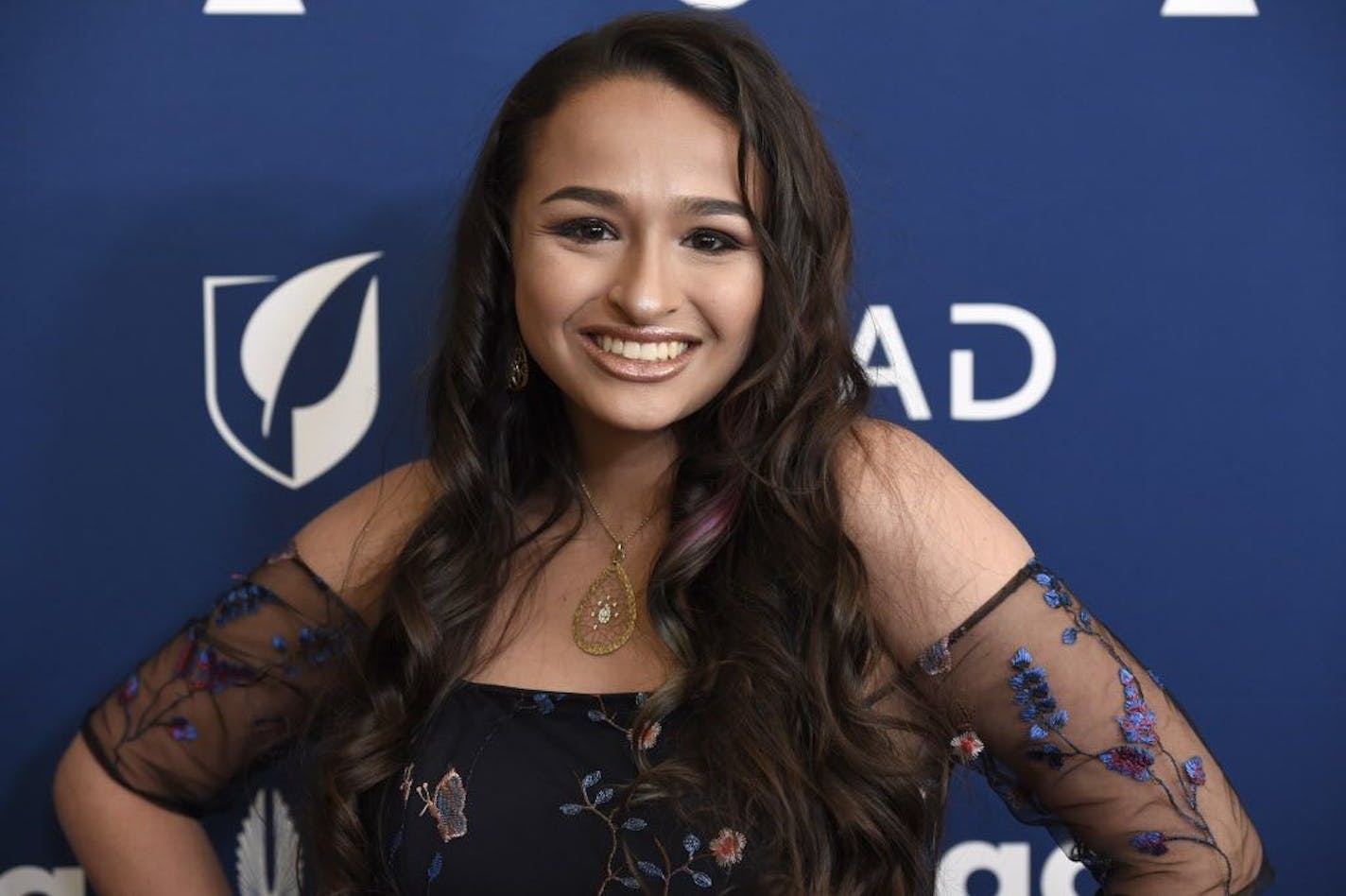 FILE - In this April 12, 2018 file photo, Jazz Jennings arrives at the 29th annual GLAAD Media Awards in Beverly Hills, Calif. The 17-year-old "I Am Jazz" star said in an Instagram post on Thursday, June 28, 2018, that she's doing great following gender confirmation surgery.