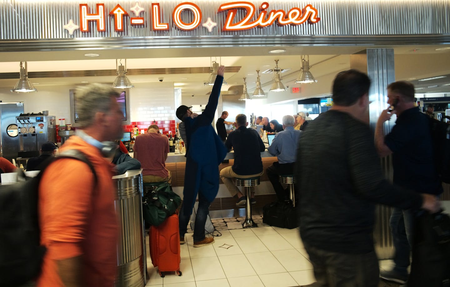 The HI-LO Diner is a popular spot.] A full service restaurant from Jack Riebel (The Lexington, Butcher & the Boar) and a spectacular new foodcourt with more local offerings are some of the big food changes at MSP Airport.RICHARD TSONG-TAATARII &#xa5; richard.tsong-taatarii@startribune.com