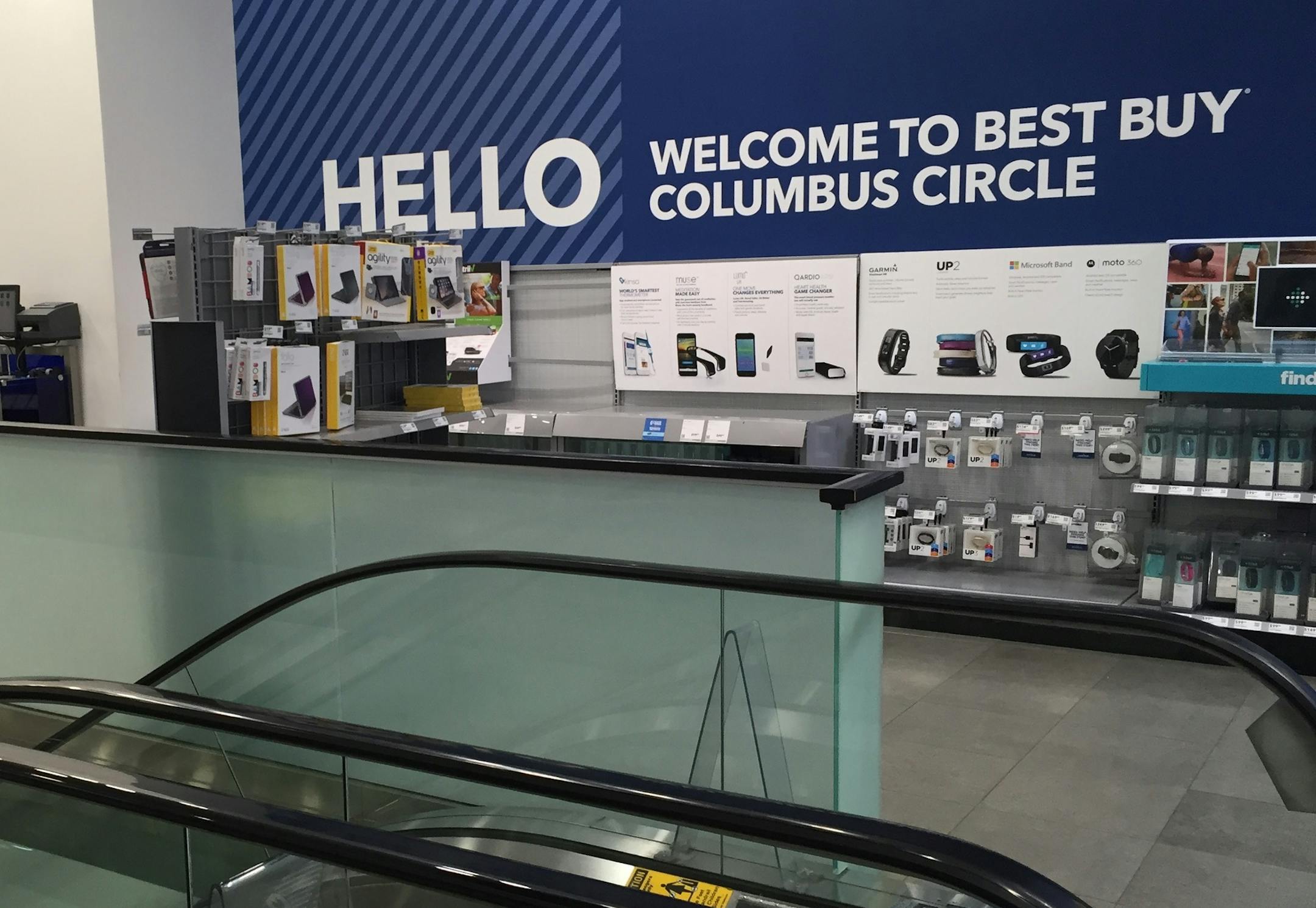 Best Buy has six stores in Manhattan. With space at a premium, most span two or three stories, unlike other Best Buys that take up one floor.