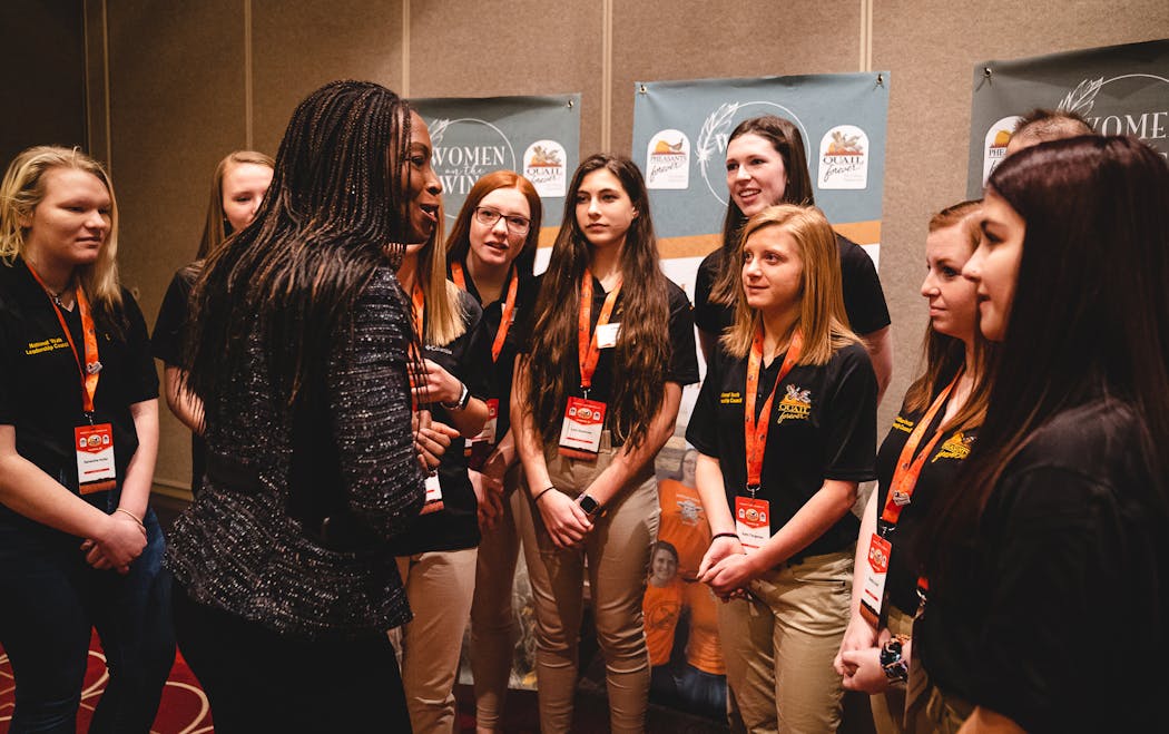Aurelia Skipwith, director of the U.S. Fish and Wildlife Service, met with members of the National Leadership Council at the Pheasants Forever and Quail Classic on Feb. 15 in Minneapolis. Skipwith is the first African American to hold the post.
