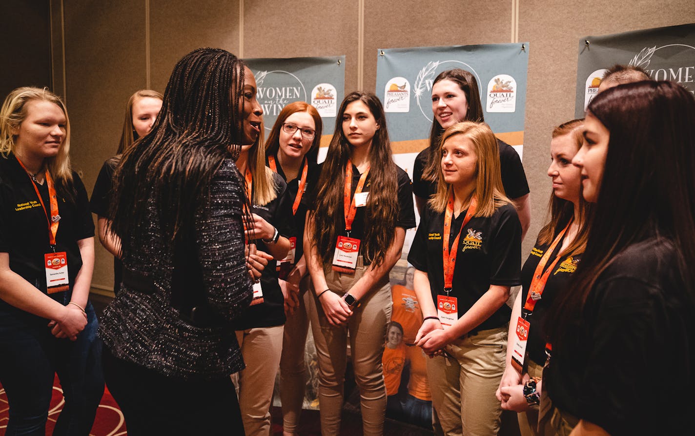 Aurelia Skipwith, director of the U.S. Fish and Wildlife Service, met with members of the National Leadership Council at the Pheasants Forever and Quail Classic on Feb. 15 in Minneapolis. Skipwith is the first African American to hold the post.