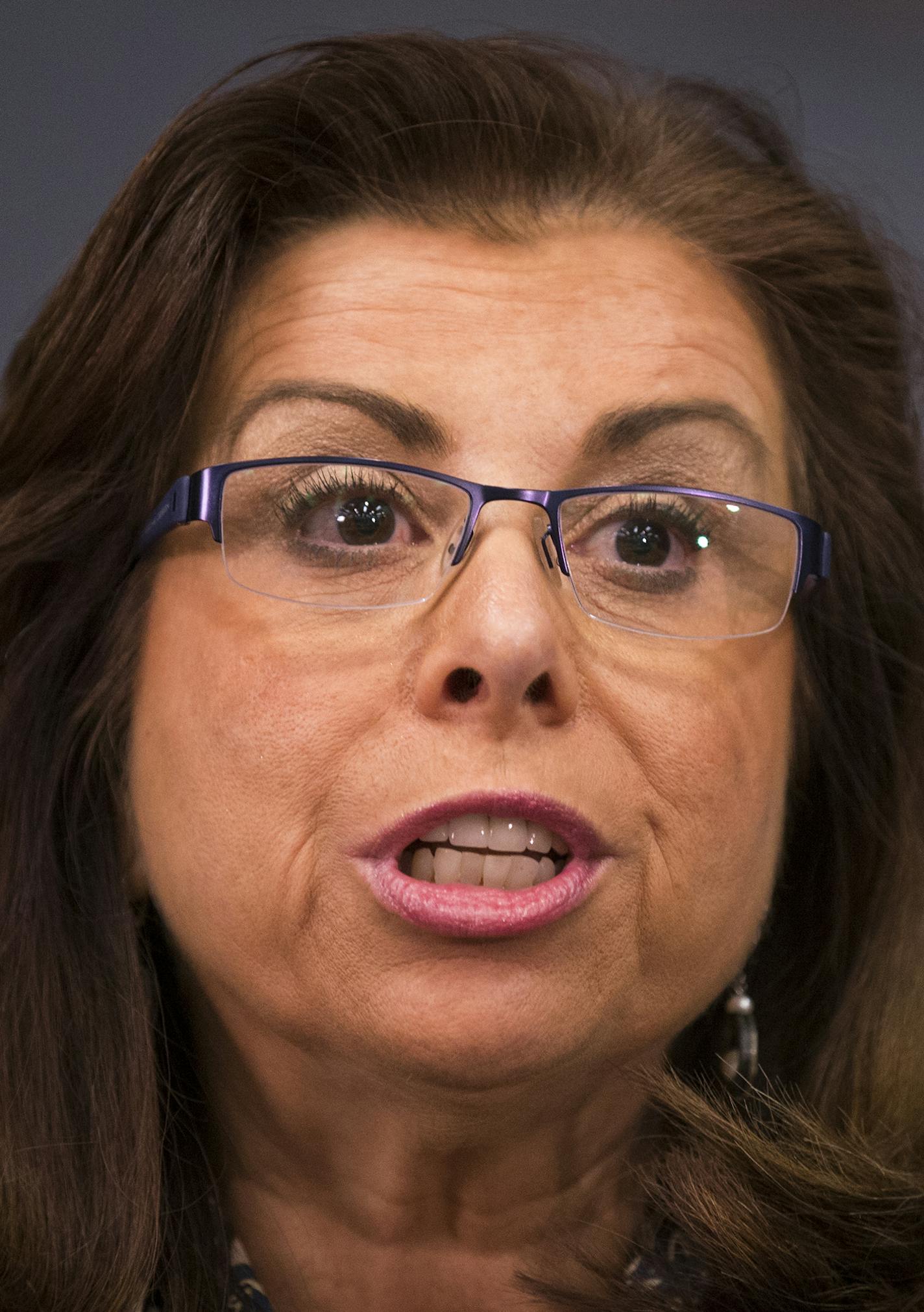 St. Paul schools superintendent Valeria Silva speaks to the media during a press conference at the St. Paul Public Schools administration building on Wednesday, December 9, 2015. ] (Leila Navidi/Star Tribune) leila.navidi@startribune.com