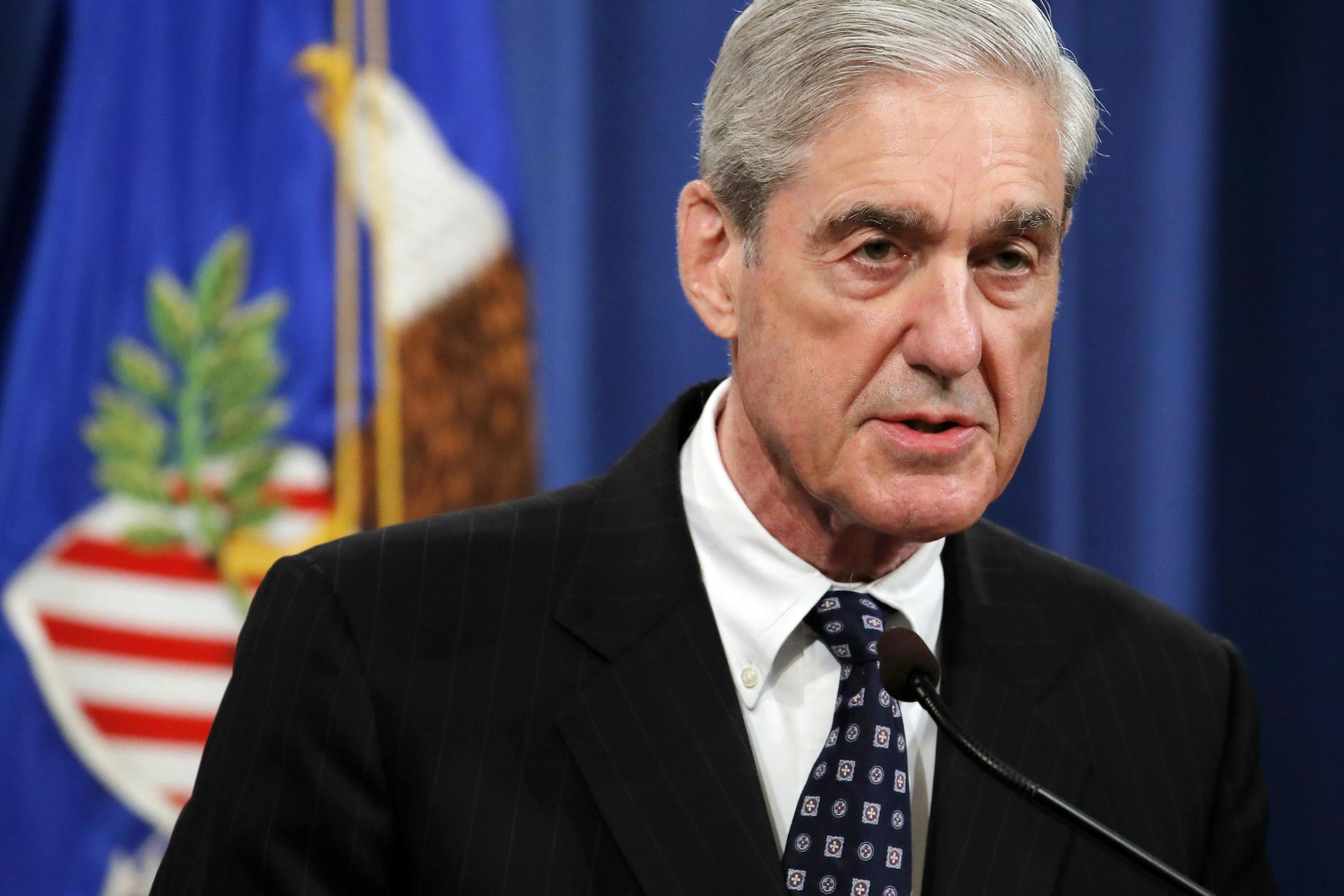 In this May 29, 2019, file photo, Special counsel Robert Mueller speaks at the Department of Justice in Washington, about the Russia investigation.