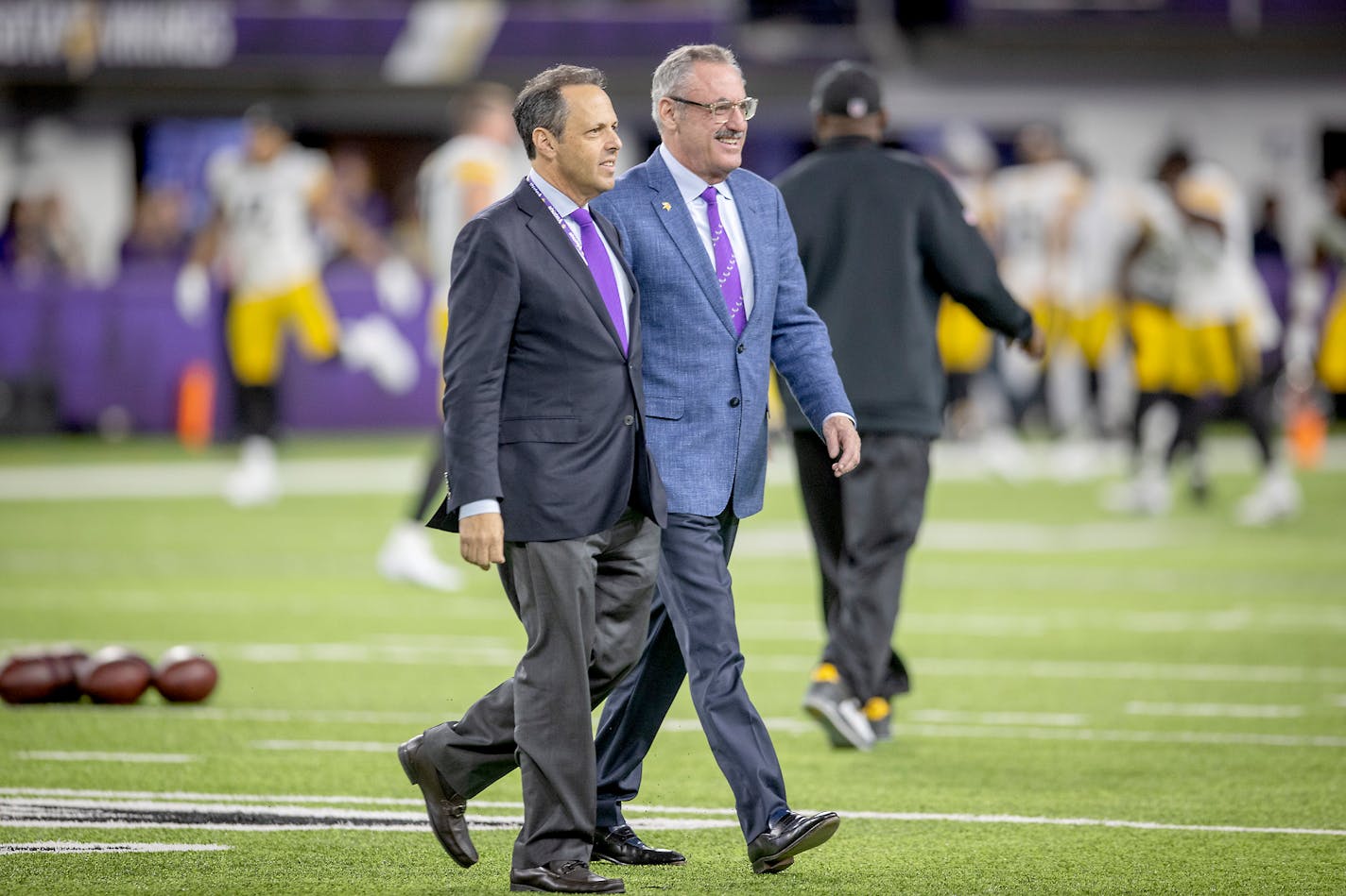 Brothers Mark Wilf, left, and Zygi Wilf have two big decisions to make for the franchise.