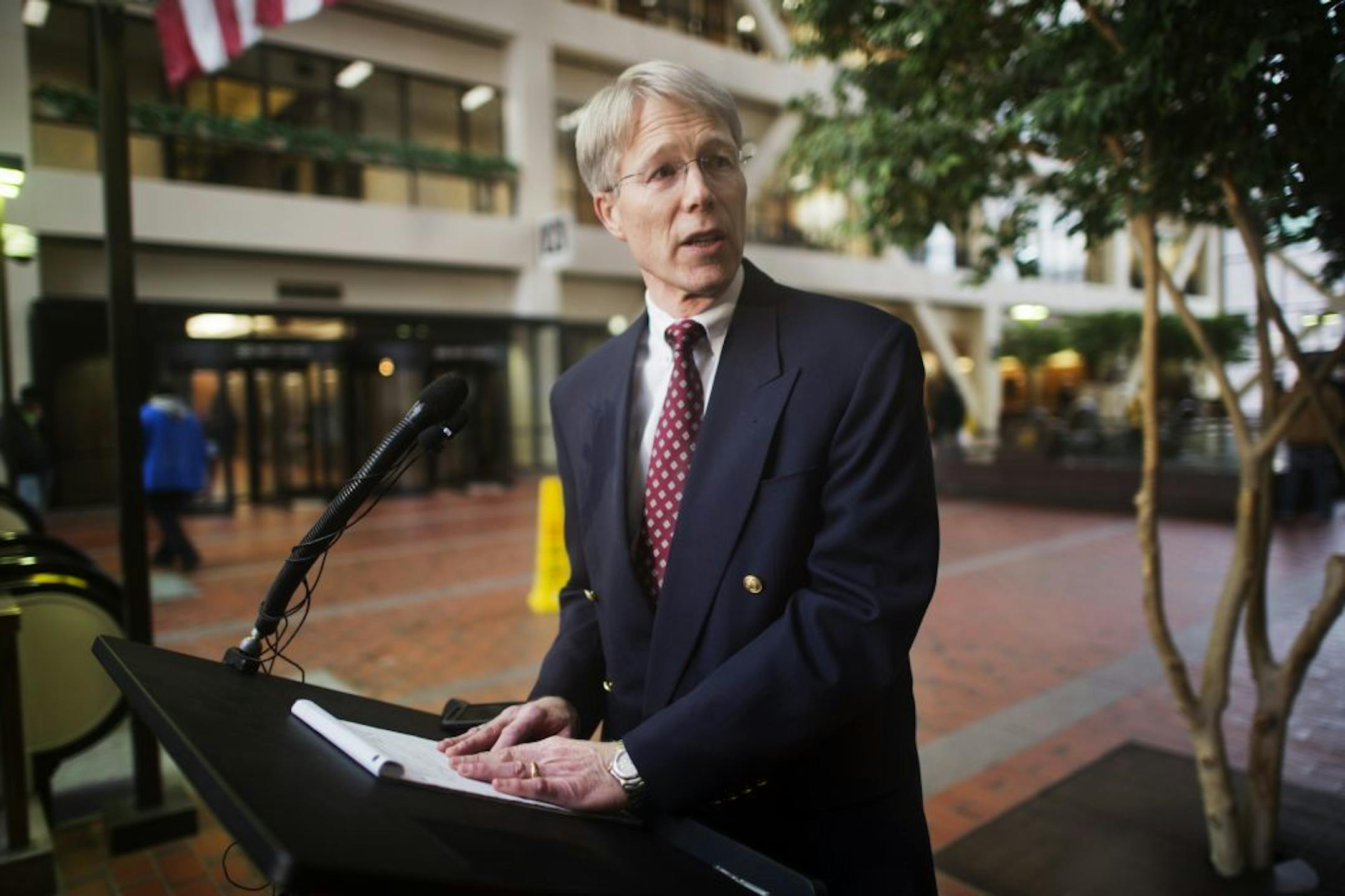 Deputy Hennepin County attorney David Brown spoke to the press after one of the suspects in the shooting of 5-year-old Nizzell George pleaded guilty.