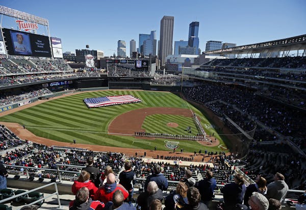 Opening day at Target Field , Monday April, 01, 2013 in Minneapolis, MN. ] JERRY HOLT &#xef; jerry.holt@startribune.com ORG XMIT: MIN1304011653254023 