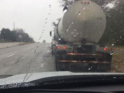 This tanker truck was pulled over on Nov. 4 by a police officer in Eagan who saw the man behind the wheel on his cellphone for at least a quarter-mile