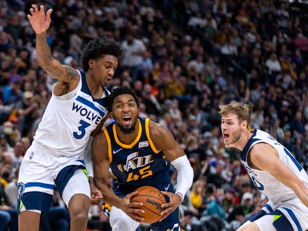 Patched-together Wolves can't keep up with full-strength Utah, lose by 12