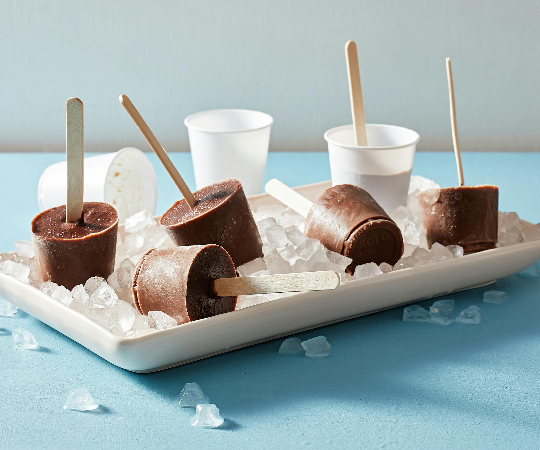 Cool off on a warm day with Chocolate Pudding Pops.