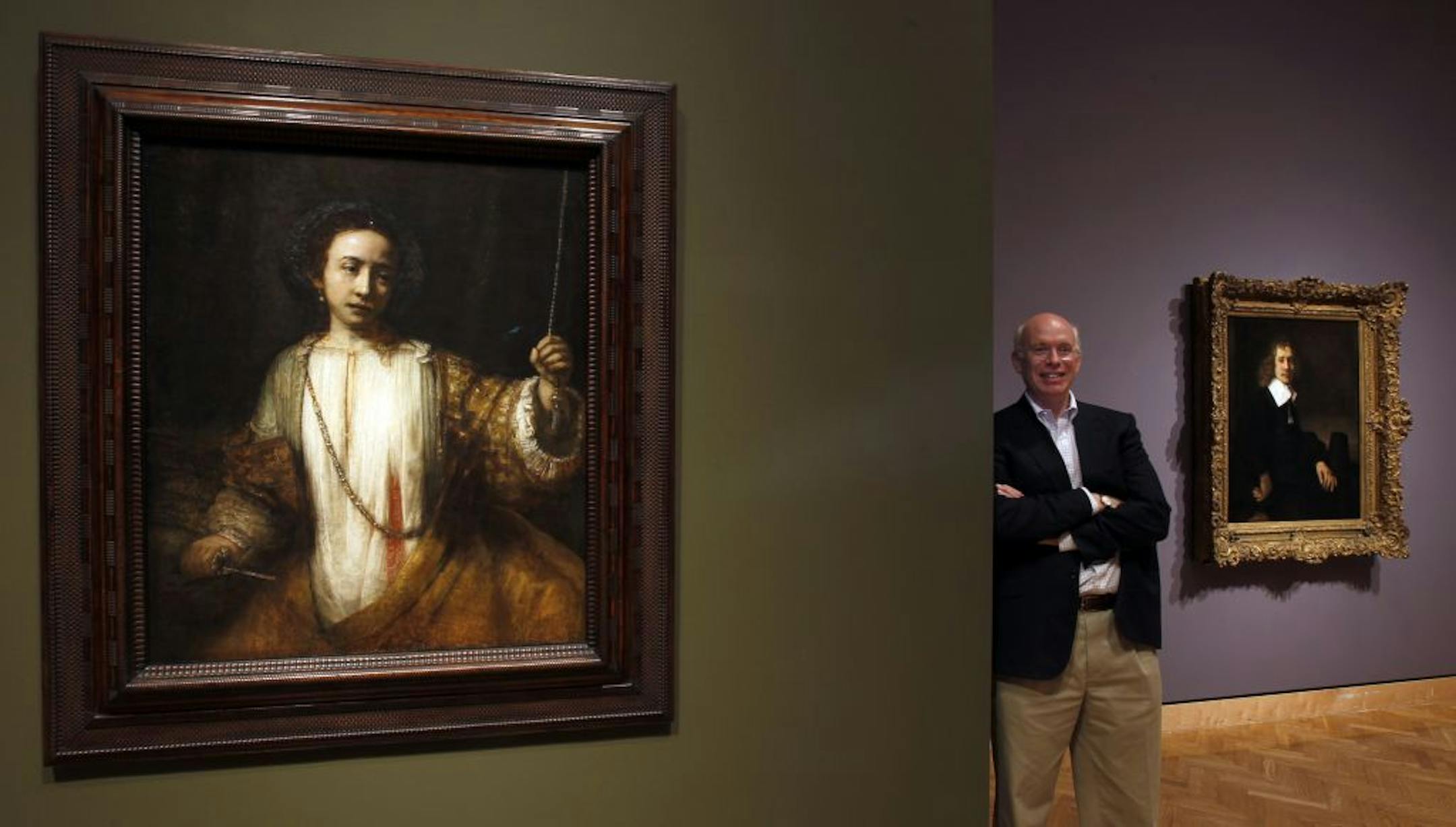 The Rembrandt show, the largest ever in this country, is open through Sept. 16 at the MIA. At right is curator Tom Rassieur.