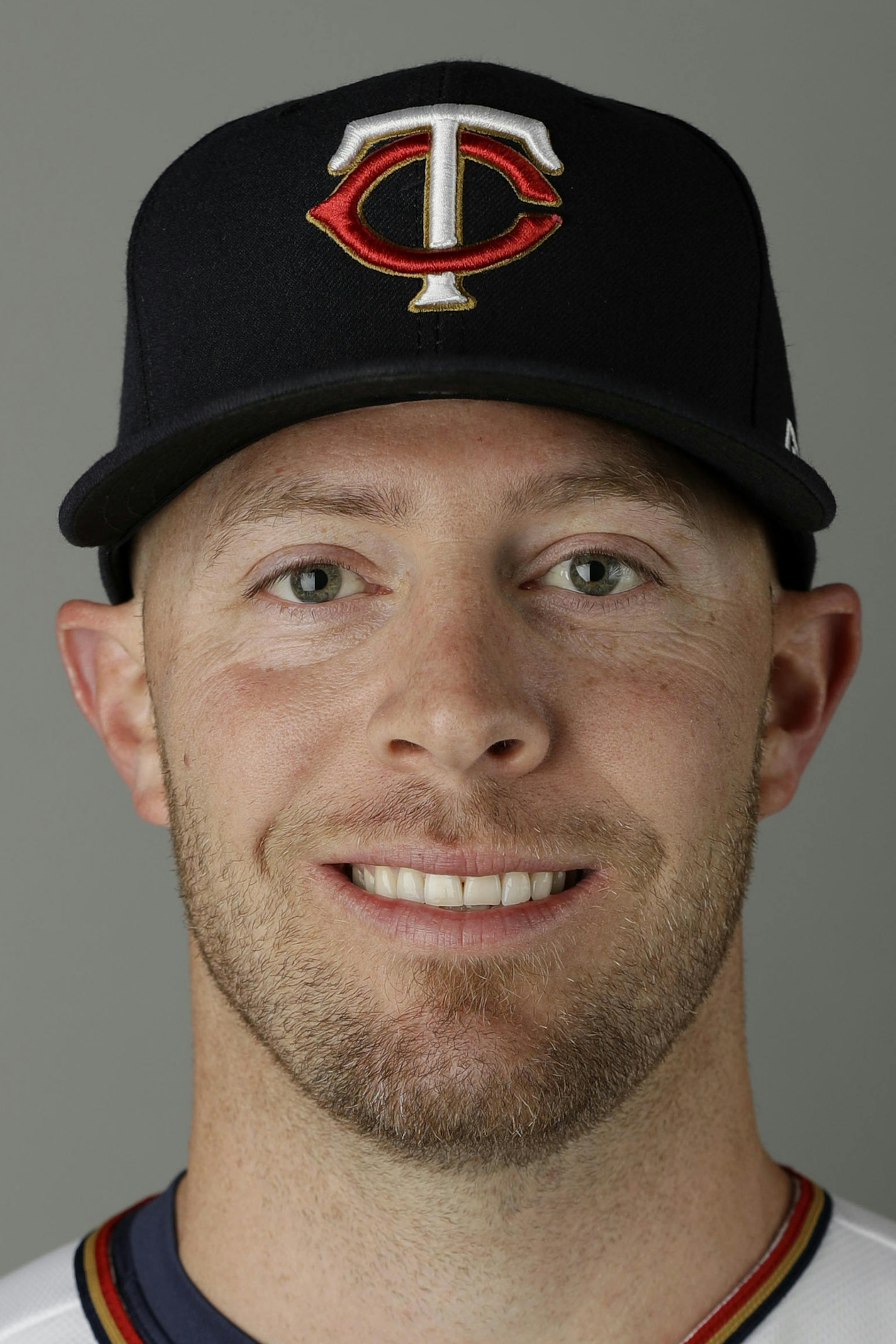 This is a 2017 photo of Chris Gimenez of the Minnesota Twins baseball team. This image reflects the 2017 active roster as of Thursday, Feb. 23, 2017 when this image was taken. (AP Photo/David Goldman) ORG XMIT: FLDG101