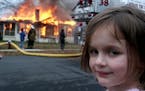 In an undated image provided by Dave Roth, "Disaster Girl," by Dave Roth and starring his daughter, Zoë. After more than a decade of having her image