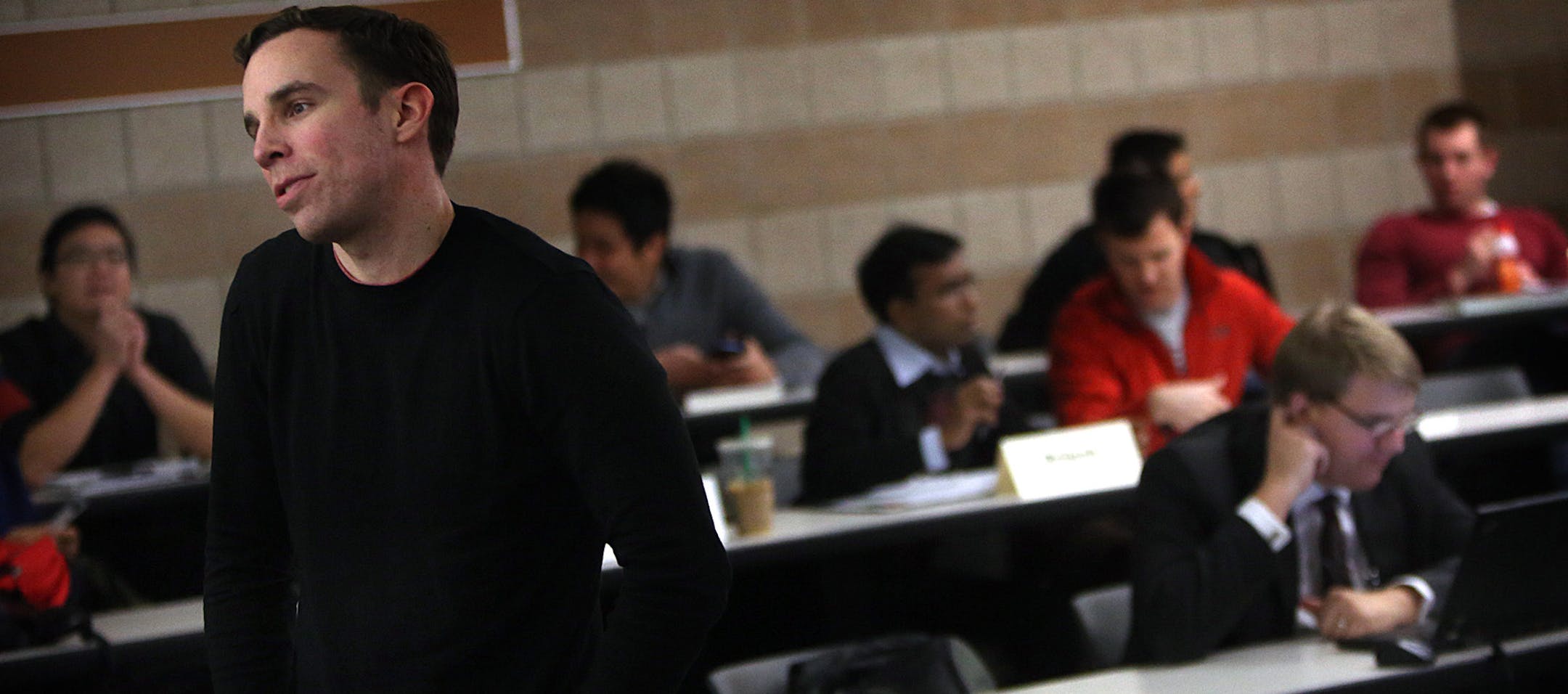 Capt. Michael Hooper, Army attended a managerial accounting class at the U of M‚Äôs Carlson School of Business.] JIM GEHRZ‚Ä¢jgehrz@startribune.com (JIM GEHRZ/STAR TRIBUNE) / February 19, 2012 / 12:00 PM Minneapolis, MN BACKGROUND INFORMATION: The University of Minnesota's Carlson School of Business has a new program to recruit veterans for their MBA program. Eight months old, it is one of the most comprehensive in the country in allowing veterans to adjust to t