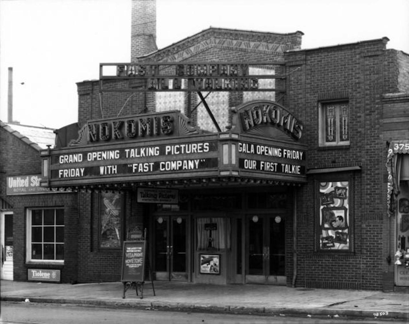 PHOTO COURTESY OF MINNESOTA HISTORICAL SOCIETY .... Please note that the artist's rendering (1SBDATEMPLS1118) was created by CAFAC board member Montana Scheff, and the photo of the original theater (THIS PHOTO) was provided courtesy of the Minnesota Historical Society. input 11/2009