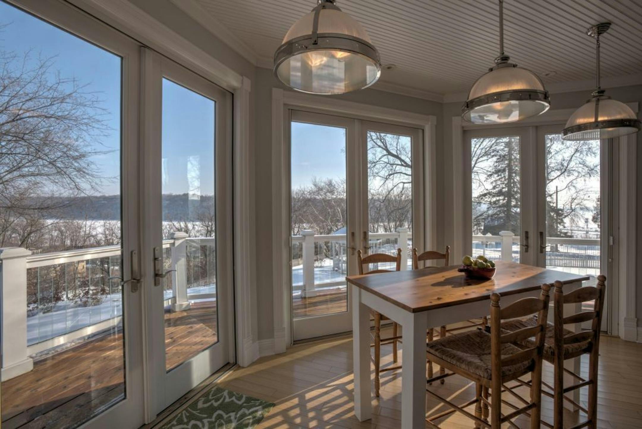 Casual dining area with a view.