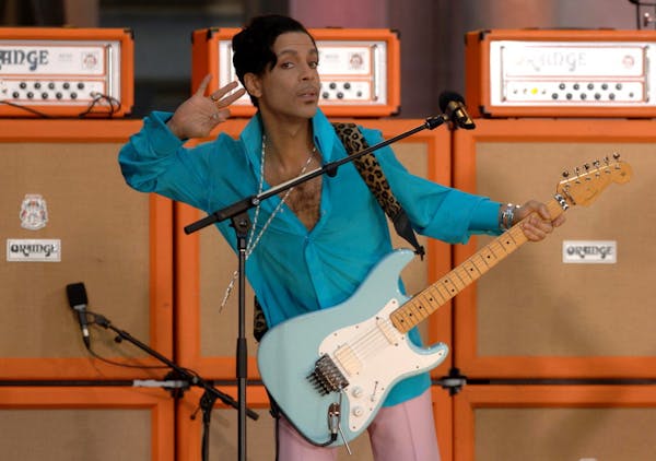 Prince performs in Bryant Park June 16, 2006, in New York.