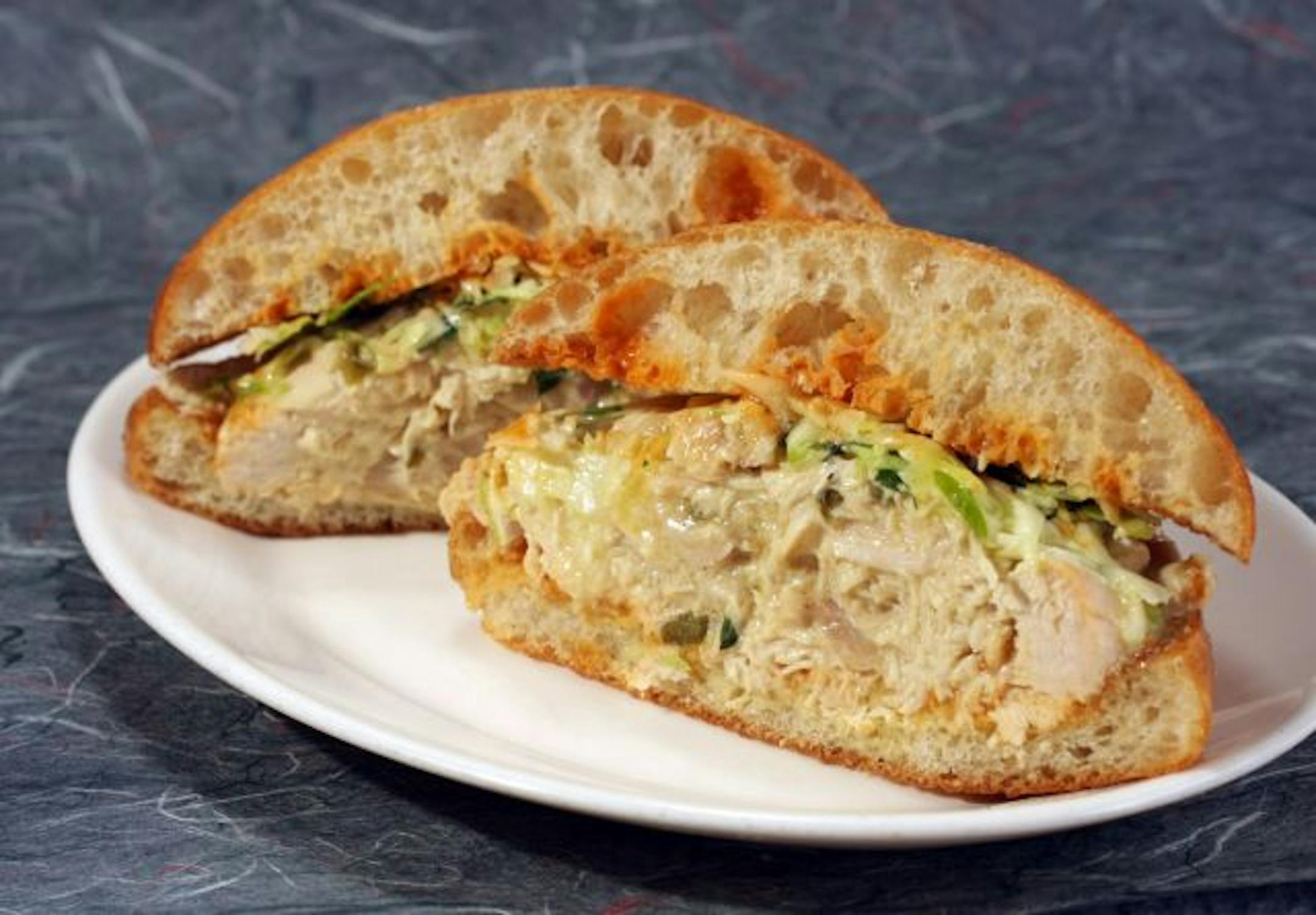 The pulled chicken sandwich ($7.50) at Brasa