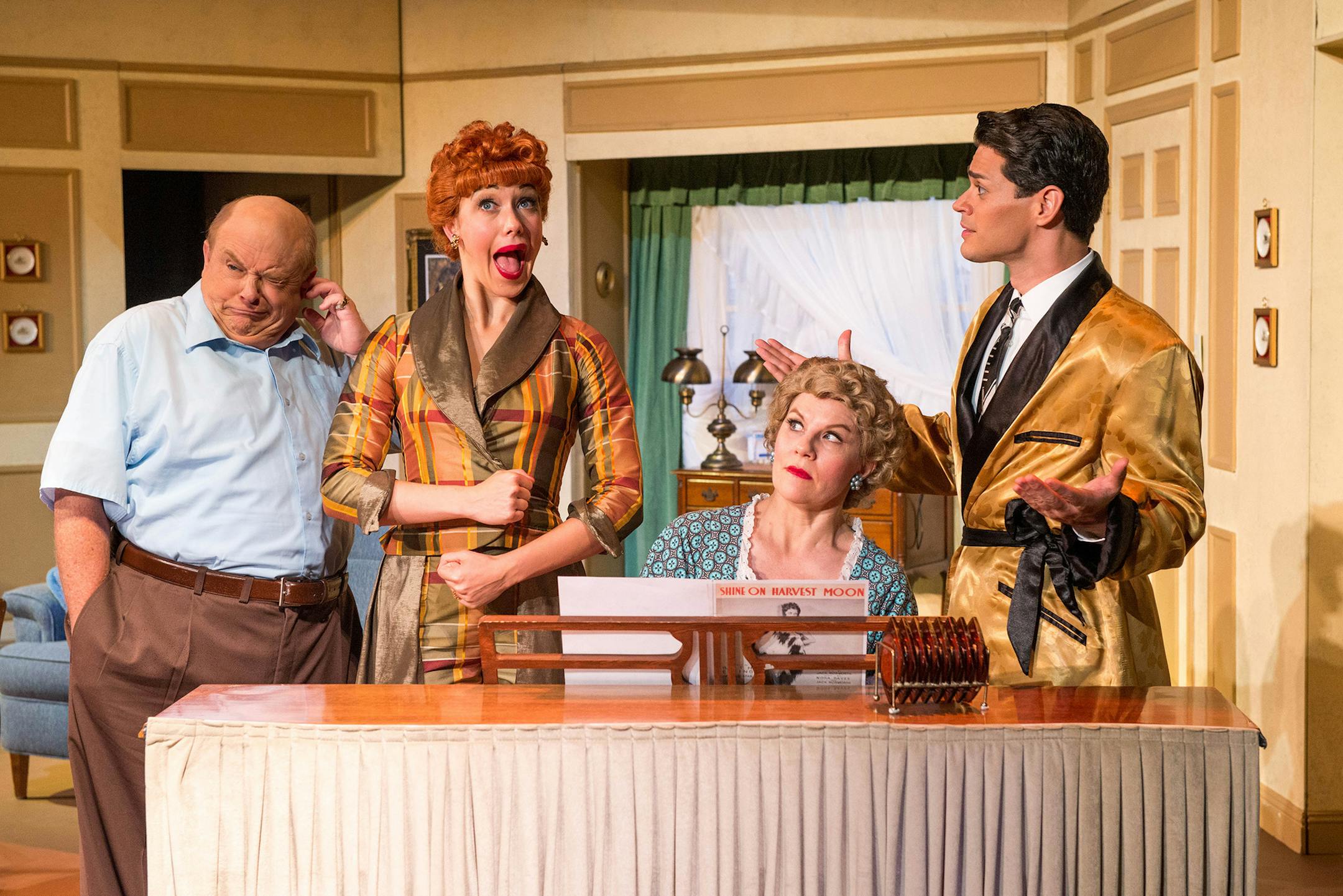 Kevin Remington (Fred), Thea Brooks (Lucy), Lori Hammel (Ethel) and Euriamis Losada (Ricky) in "I Love Lucy: Live on Stage."