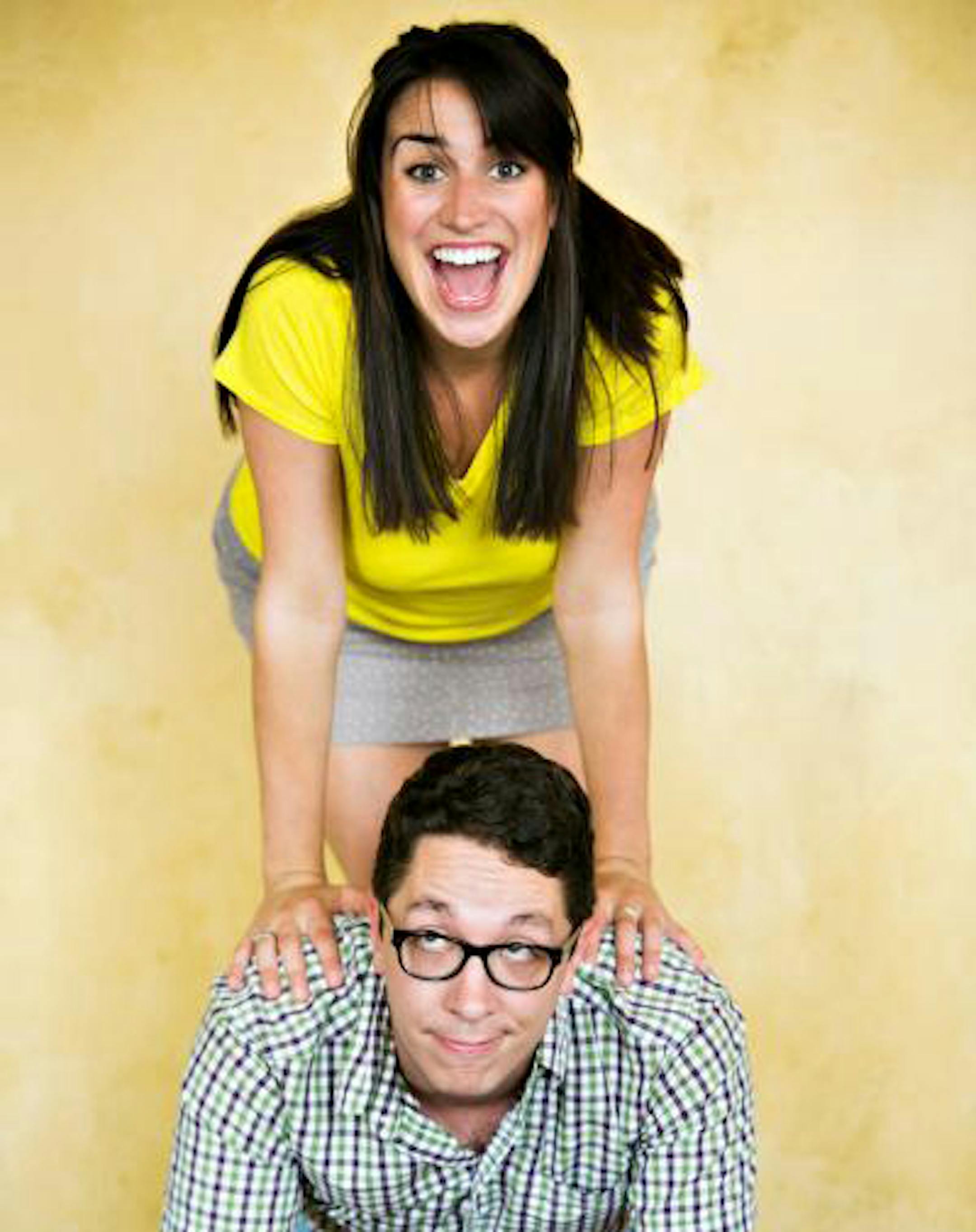 Cat Brindisi and Max Wojtanowicz in "Fruit Fly the Musical"