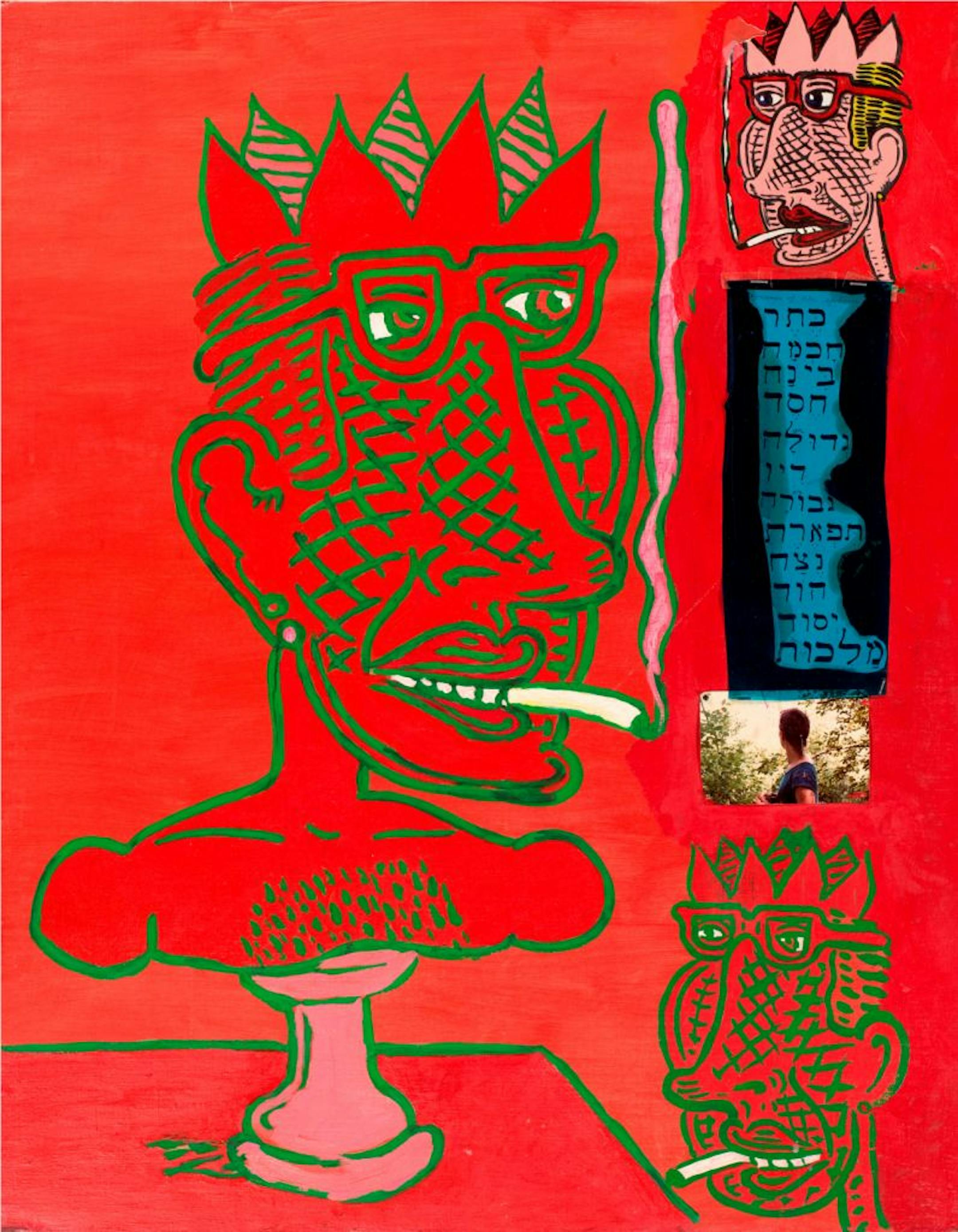 "Bust of St. Frank Smoking," a self-portrait by Minneapolis-based artist Frank Gaard