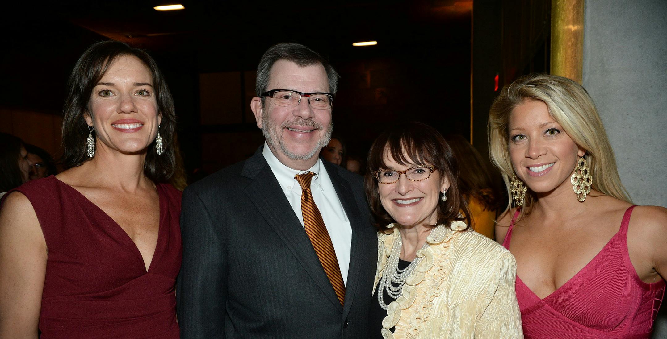 From left to right, Wine, Women & Shoes Advisory Committee Co-Chair, Tricia Haydon, University of Minnesota President, Eric Kaler, Wine, Women & Shoes Advisory Committee Chair of VIP Experience, Karen Kaler, Wine, Women & Shoes Advisory Committee Chair, Kristin Rowell. ] (SPECIAL TO THE STAR TRIBUNE/BRE McGEE) **Tricia Haydon (left), Eric Kaler (center left), Karen Kaler (center right), Kristin Rowell (right)