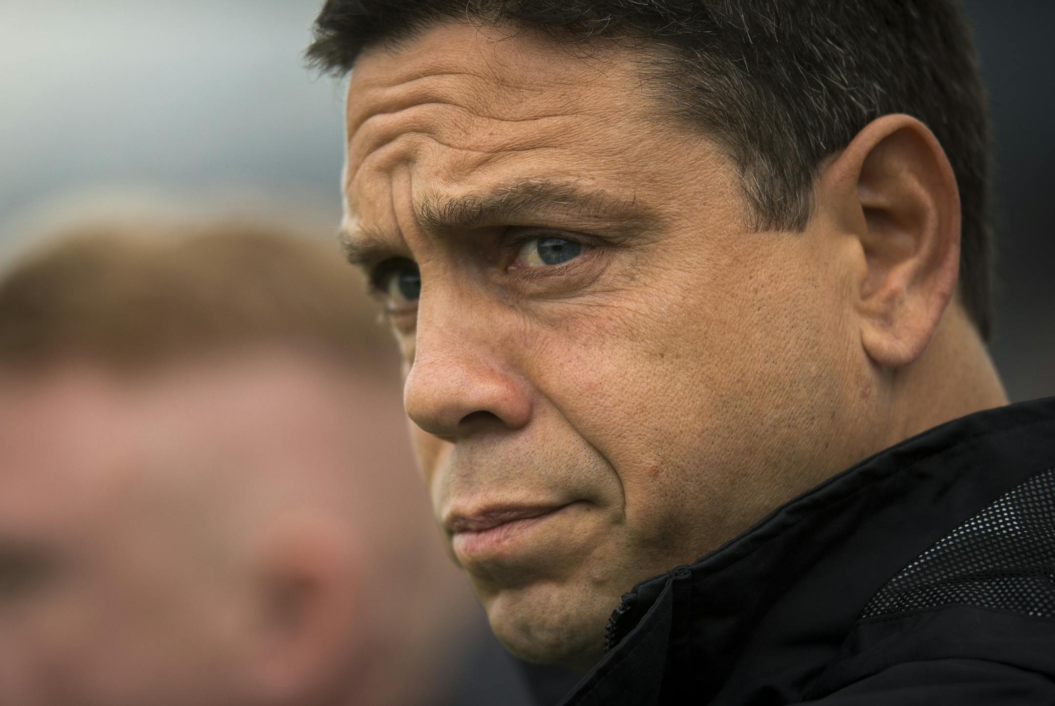 Minnesota United FC Head Coach Manny Lagos looked on before the start of Saturday night's game against Jacksonville Armada FC. ] Aaron Lavinsky &#x2022; aaron.lavinsky@startribune.com Minnesota United FC played Jacksonville on Saturday, May 23, 2015 at the National Sports Center in Blaine.