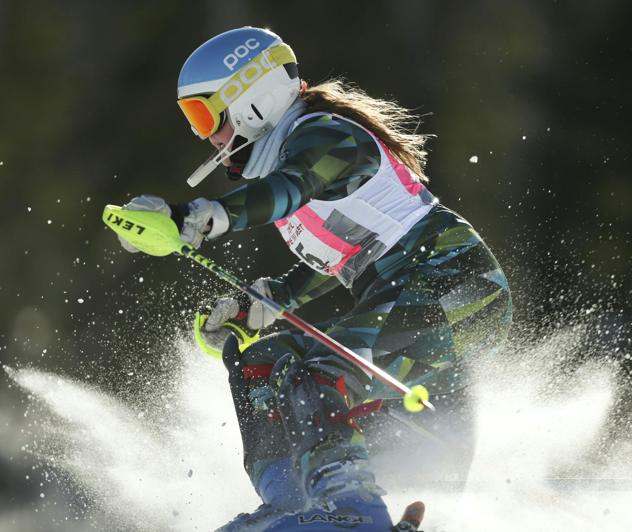 The 2014 State High School Alpine Skiing Meet was held Wednesday, February 12, 2014 at Giants Ridge in Biwabik. Minnetonka's Megan Greiner took first place in the girls' Alpine comptetition with a combined time of 78.28. She's shown on the Innsbruck course during her afternoon run, where she ran a 42.52. ] JEFF WHEELER ‚Ä¢ jeff.wheeler@startribune.com