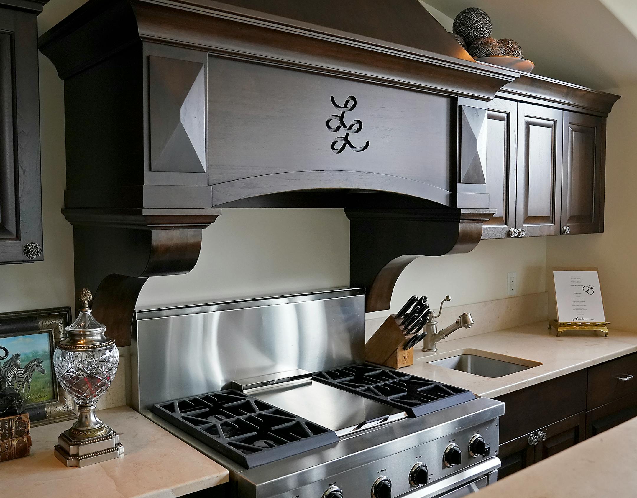 The lower level kitchen.