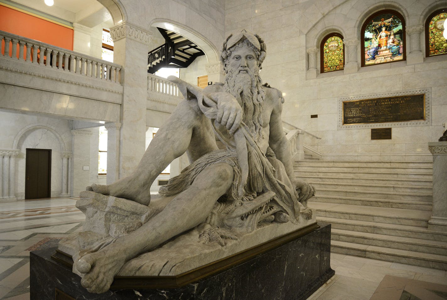 The Father of Waters statue in City Hall in Minneapolis, Minn., on Monday June 29, 2015. ] RACHEL WOOLF &#xb7; rachel.woolf@startribune.com