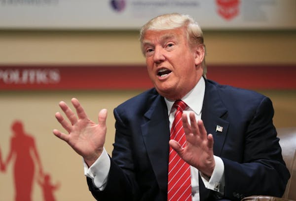 Republican presidential candidate, real estate mogul Donald Trump, speaks at the Family Leadership Summit in Ames, Iowa, Saturday, July 18, 2015.