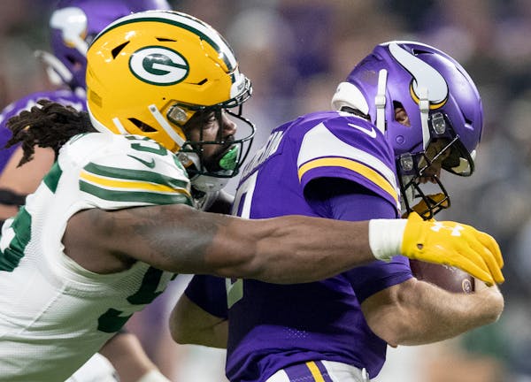 The Packers Za'darius Smith sacked Vikings quarterback Kirk Cousins on Dec. 23.