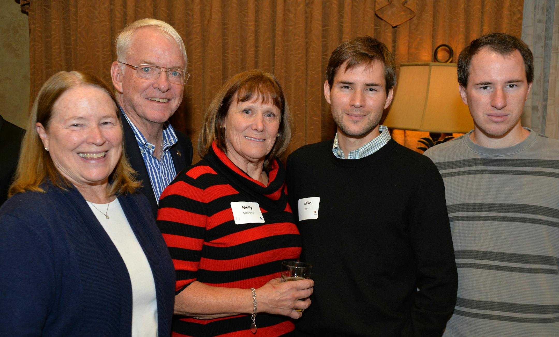 From left, Judy Davin, John and Molly McShane, Mike Davin and Christoper Davin.