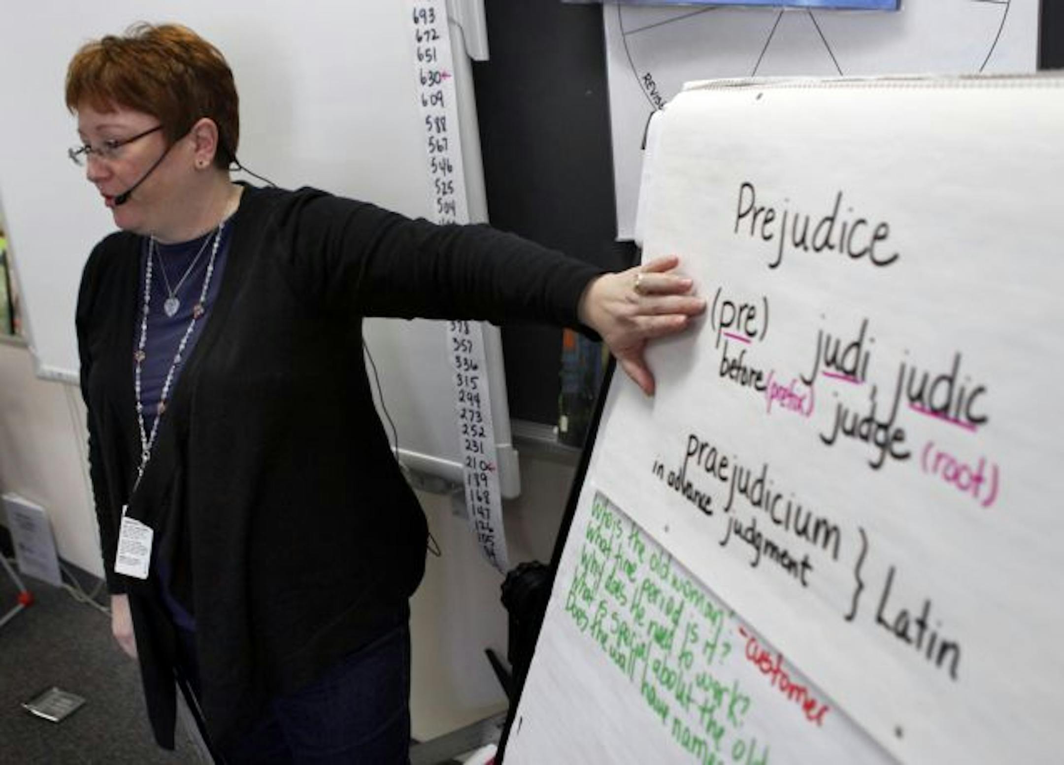 Bryn Mawr Elementary School's fifth grade class held a peace circle with teacher, Leslie Ferster leading the group. They discussed the word, prejudice.
