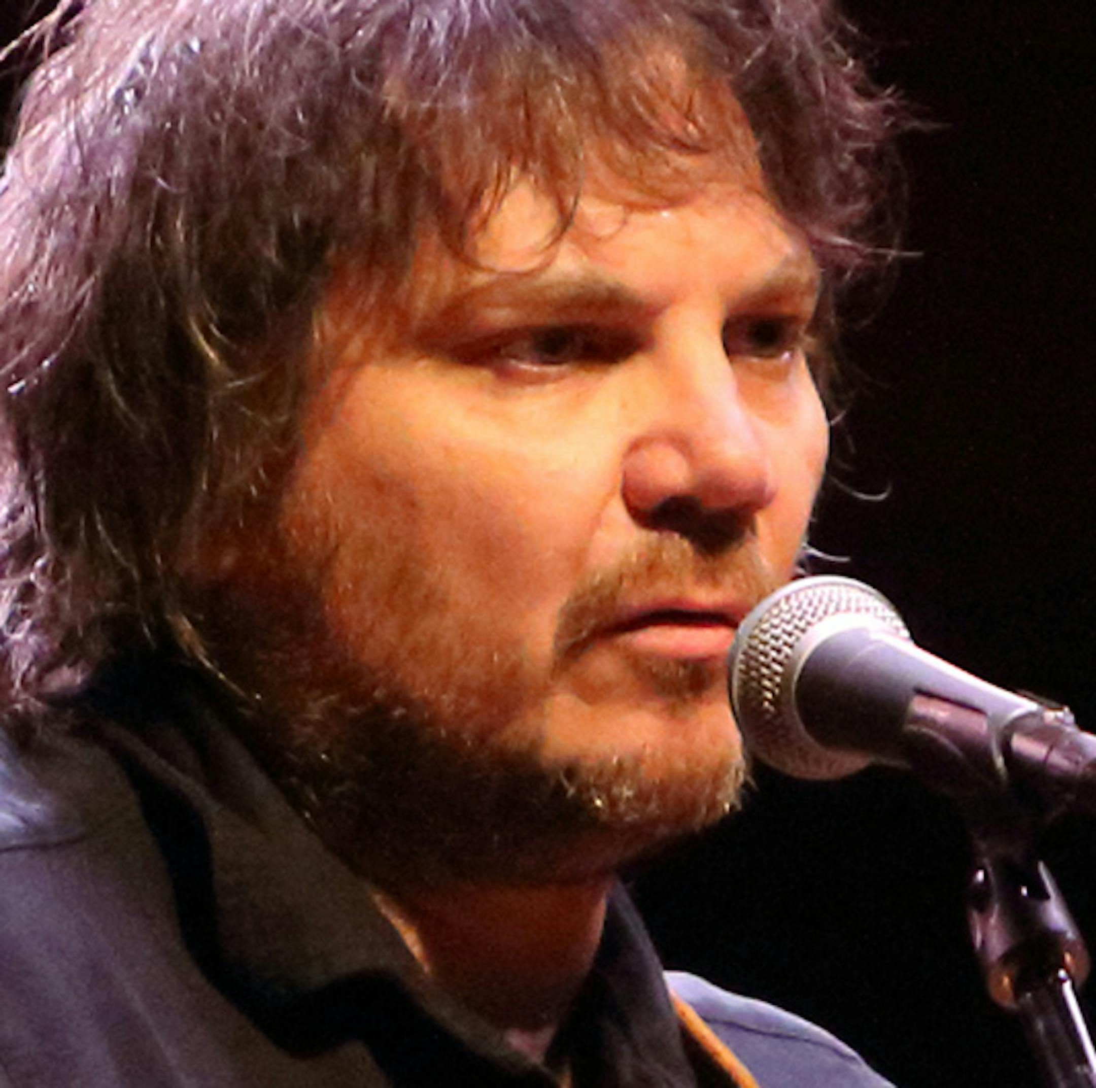 Jeff Tweedy of the band Wilco performs in concert with his son Spencer Tweedy at the Meyerhoff Symphony Hall on Monday, June 9, 2014, in Baltimore. (Photo by Owen Sweeney/Invision/AP) ORG XMIT: MDOS101