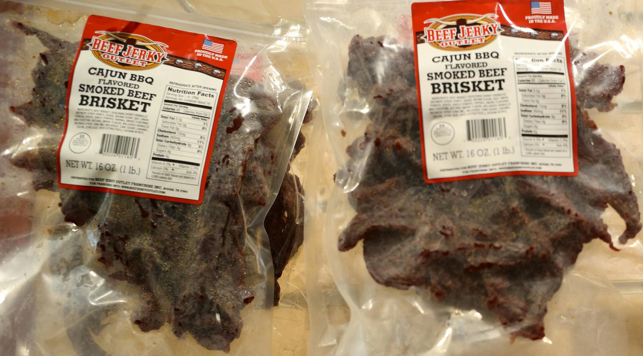 Cajun BBQ is a popular flavor.] The Beef Jerky Outlet store has opened in Twin Cities Premium Outlet Mall in Eagan. Richard Tsong-Taatariiïrichard.tsong-taatarii@startribune.com