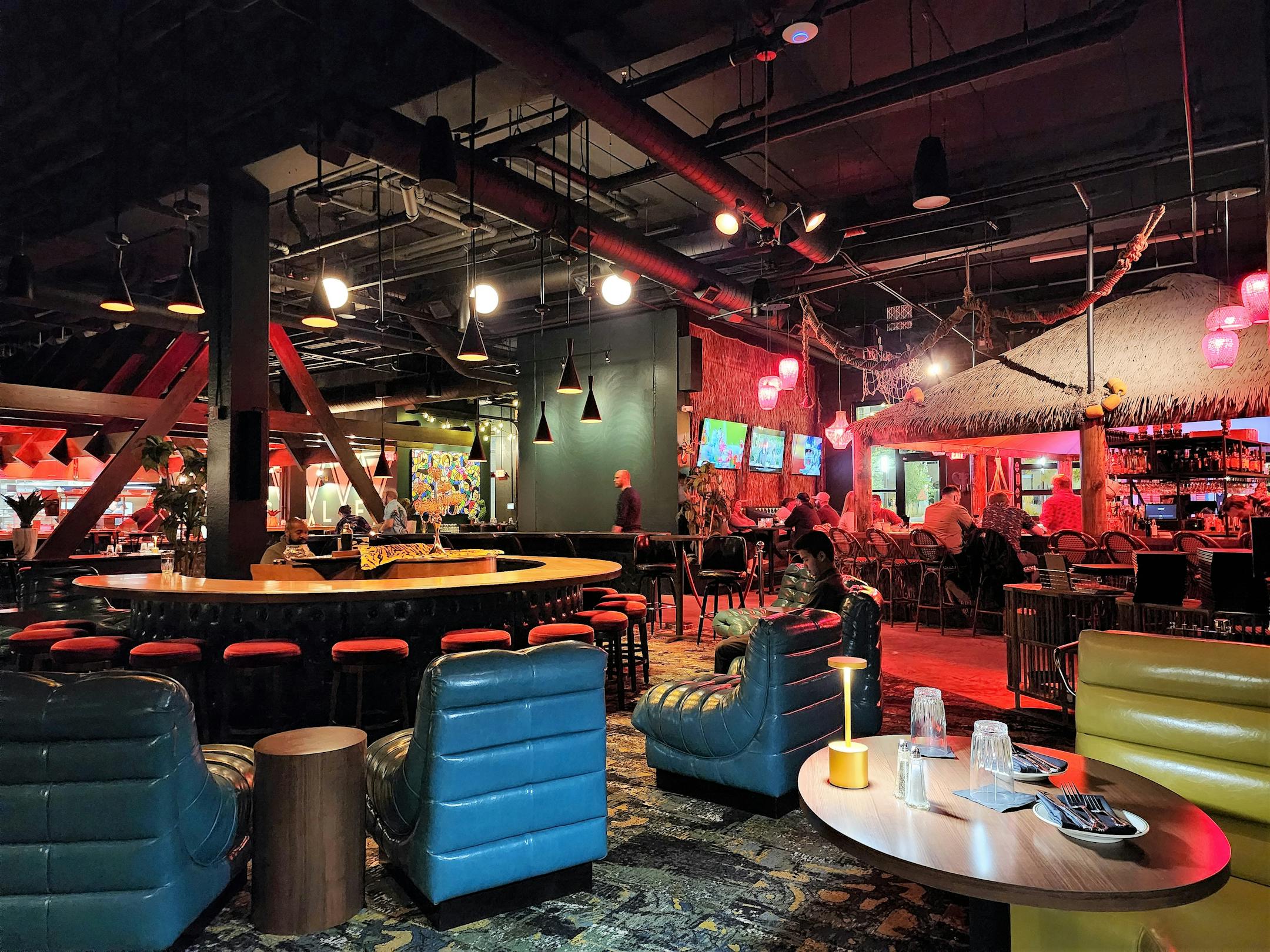 The piano bar and tiki bar at Apostle Supper Club.
