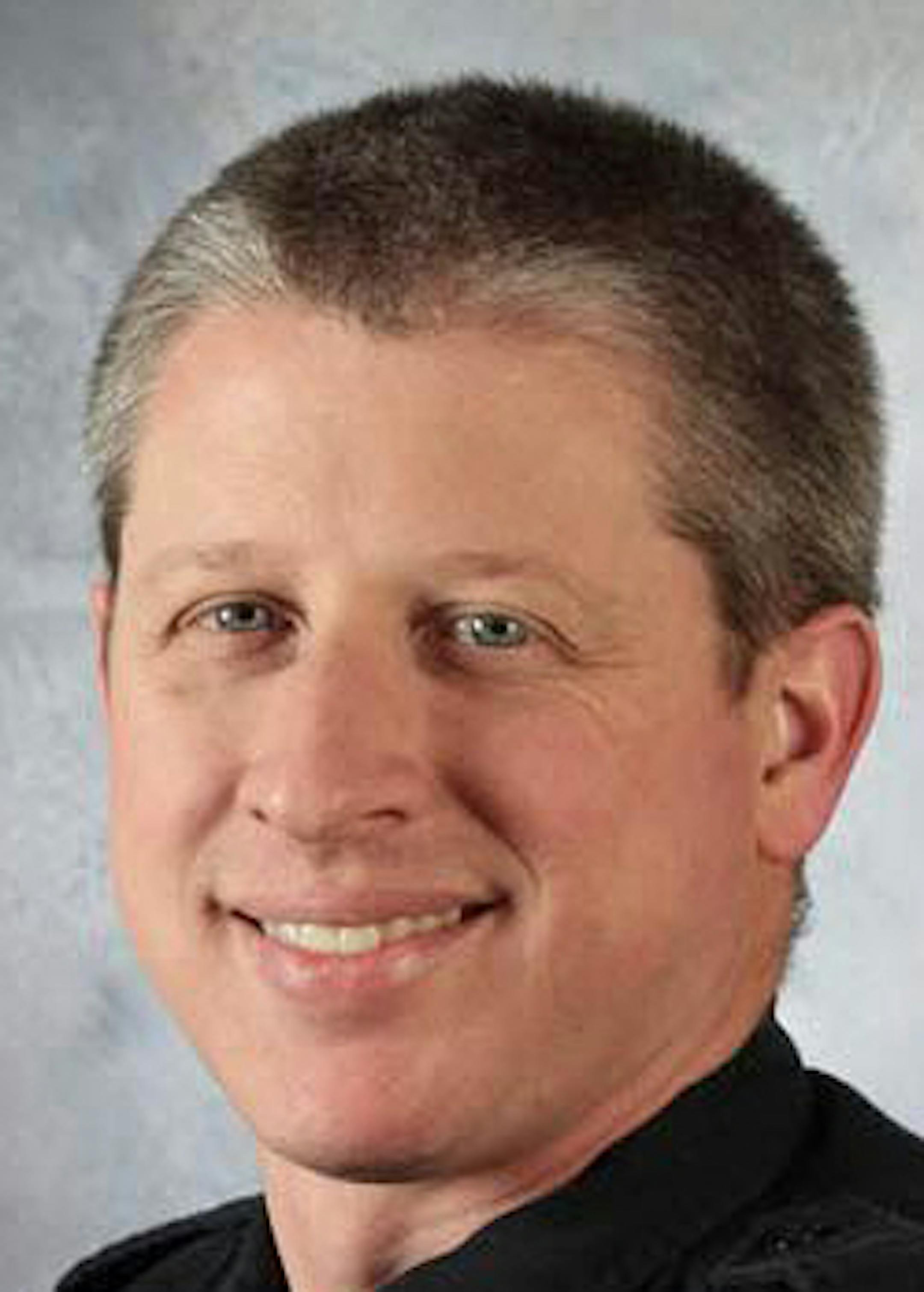In a photo provided by the University of Colorado at Colorado Springs Police Dept., officer Garrett Swasey, who was killed during the mass shooting at a Planned Parenthood clinic in the city on Nov. 27, 2015. Swasey, who had been with the campus force for six years, was also co-pastor at a local church and first came to Colorado Springs to train as a competitive figure skater. (University of Colorado at Colorado Springs via The New York Times) -- FOR EDITORIAL USE ONLY. --