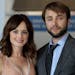 Actress Alexis Bledel and her boyfriend Vincent Kartheiser, of "Mad Men", pose for a picture before the Guthrie Theatre 50th Anniversary Celebration o