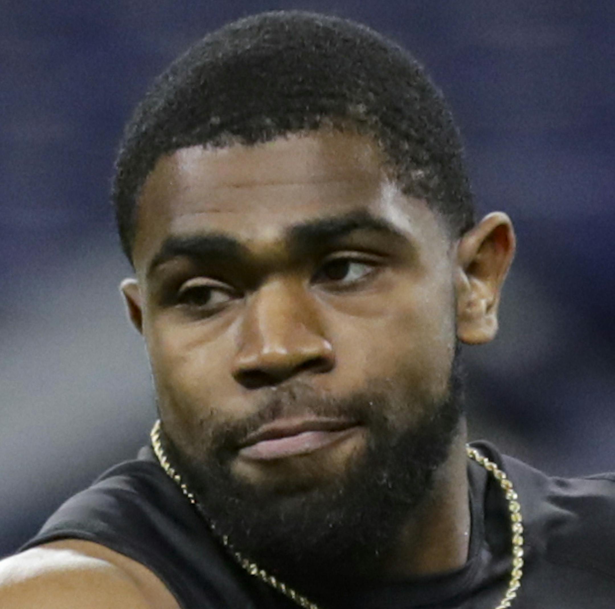 LSU running back Clyde Edwards-Helaire runs a drill at the NFL football scouting combine in Indianapolis, Friday, Feb. 28, 2020. (AP Photo/Michael Conroy) ORG XMIT: INMC10