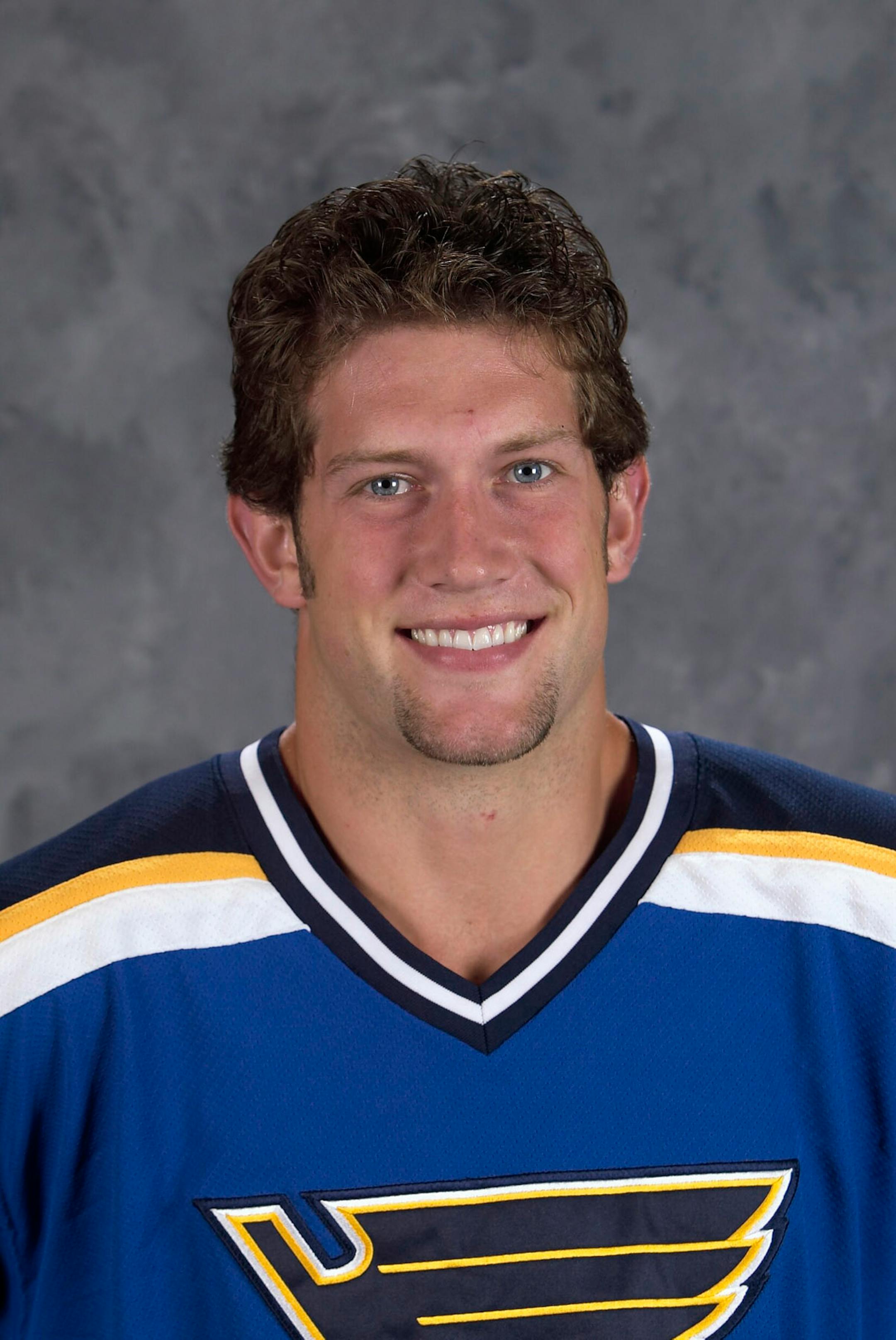 ST. LOUIS - SEPTEMBER 14: David Backes of the St. Louis Blues poses for a portrait at the Scottrade Center on September 14, 2006 in St. Louis, Missouri. (Photo by Getty Images)
