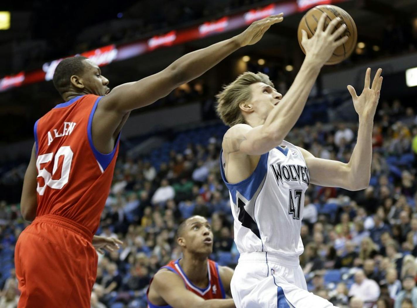 For the third time this season, Wolves forward Andrei Kirilenko (right) will be sidelined because of an injury