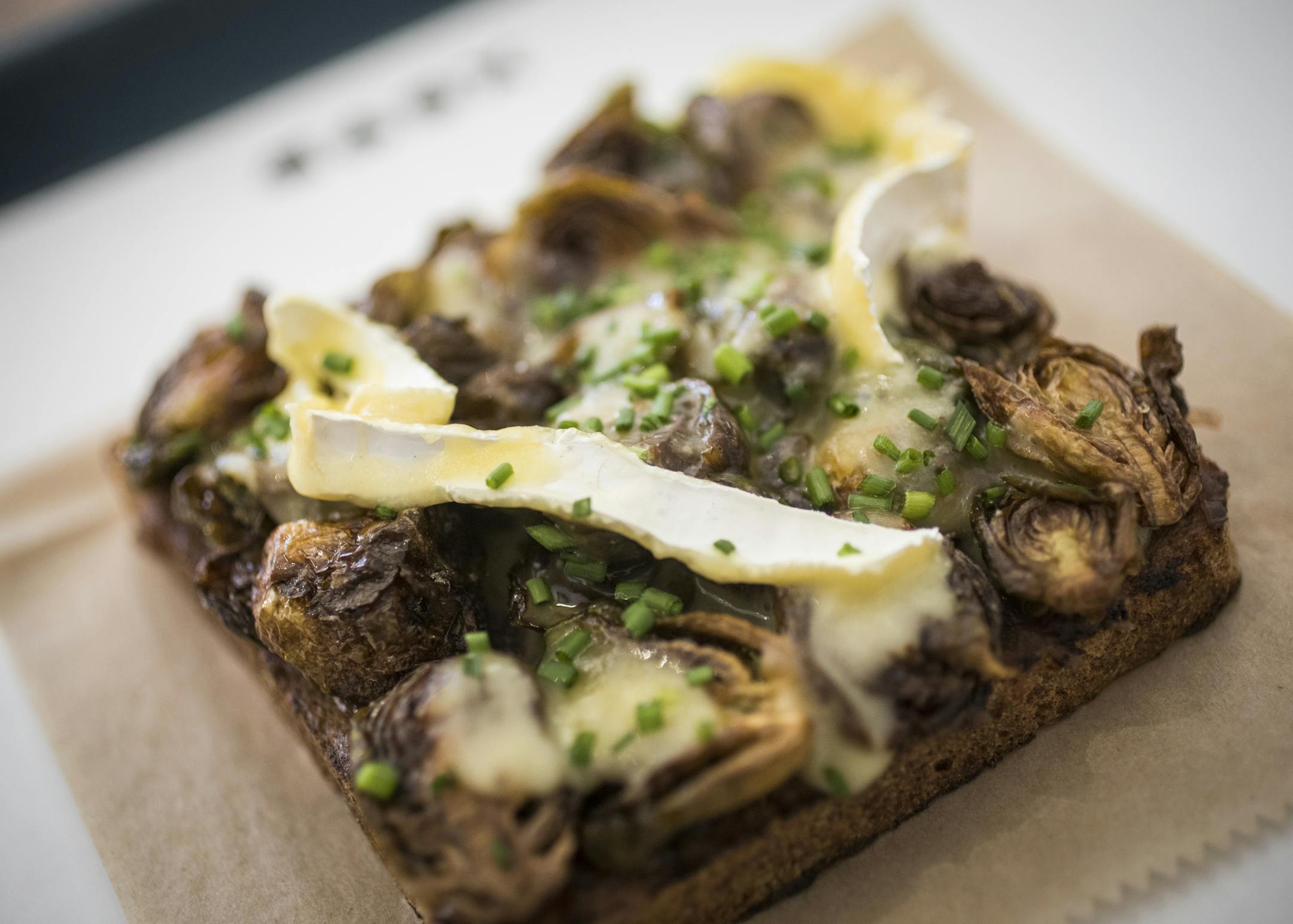 Brussels sprouts sandwich from the cafe at the Bachelor Farmer in Minneapolis.