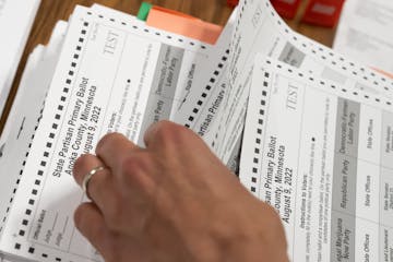 Anoka County test primary election ballots were processed in July.