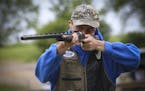 Tom Koppe posed for a picture during Hopkins High School trapshooting team practice at Park Sportsmens Club in Orono, Minn., on Wednesday, June 17, 20