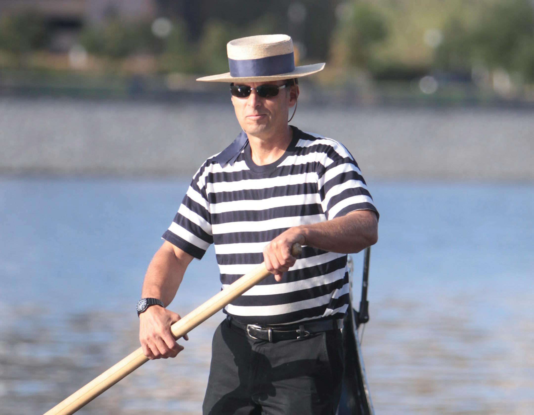 Enjoy a gondola ride from Gondola Romantica at Fiesta Italiana in downtown St. Paul.