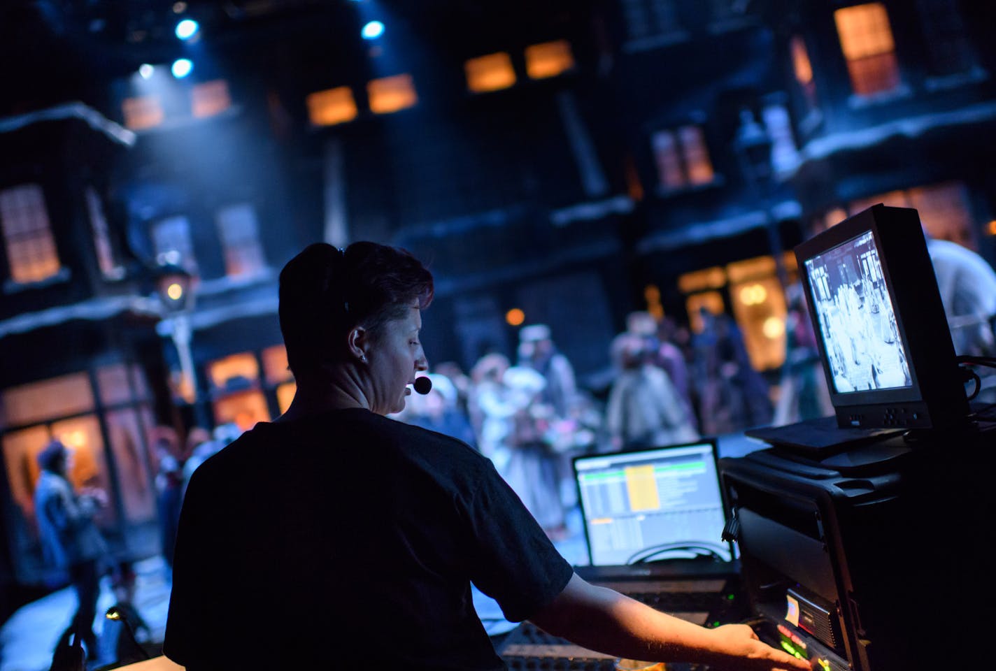 Michele &#x201c;Coco&#x201d; Hossle, stage manager for &#x201c;A Christmas Carol&#x201d; at the Guthrie Theater.