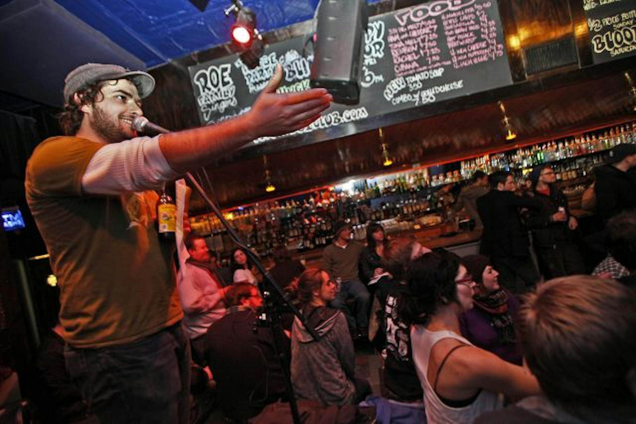 Chuck Terhark presented the audience at the 331 Club with another round of trivia questions.