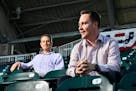 From left, Twins senior vice president and general manager Thad Levine and executive vice president and chief baseball officer Derek Falvey.
