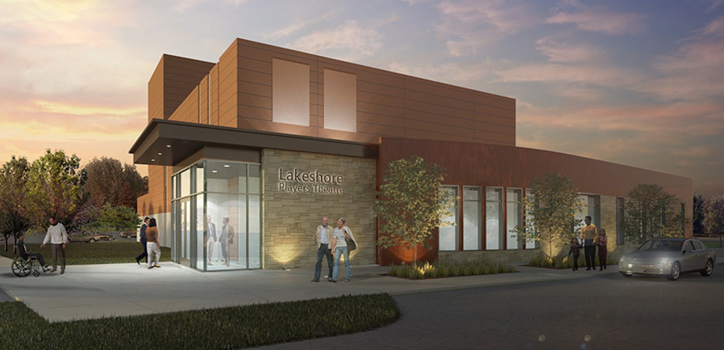 Rendering of the proposed Lakeshore Players Theatre building in White Bear Lake.