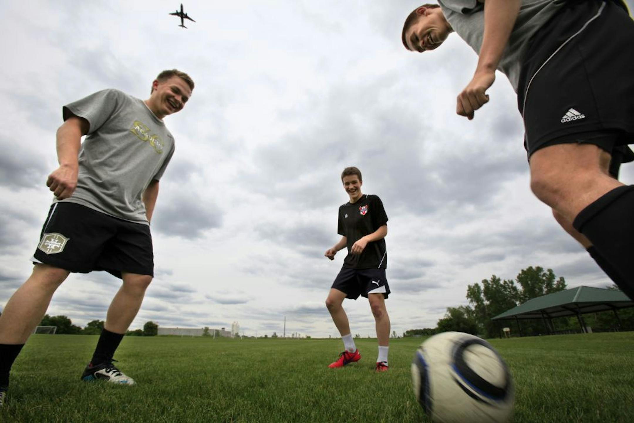 Jake Punch (left), Alex Diperna (middle) and Roman Devine met in a Russian orphanage and were adopted through the Journey of Hope program.